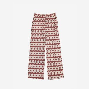 BOBO CHOSES – Hose „GEOMETRIC“, braun/weiß, Biobaumwolle