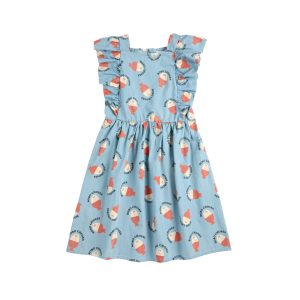 BOBO CHOSES – Kleid „Morning Egg“, light blue, Biobaumwolle