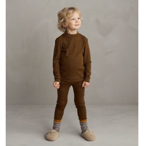 Mainio – Leggings, Bio Merinowolle, Dark Gold (Gr. 62/68)