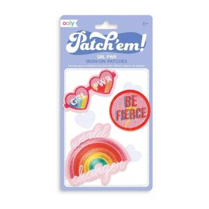 OOLY – Bügelbilder, „GIRL PWR“, 3er Set