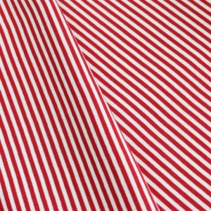 Bündchenware, rundgestrickte Schlauchware, Ringel Rot/Weiß