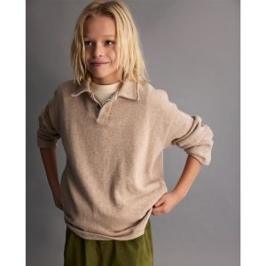 mylittleCOZMO – Sweater HECTOR, Feinstrick, beige