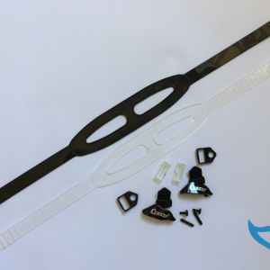 Cressi Maskenband 20 mm Tauchmaske Maske transparent schwarz Silikon Halter Niet