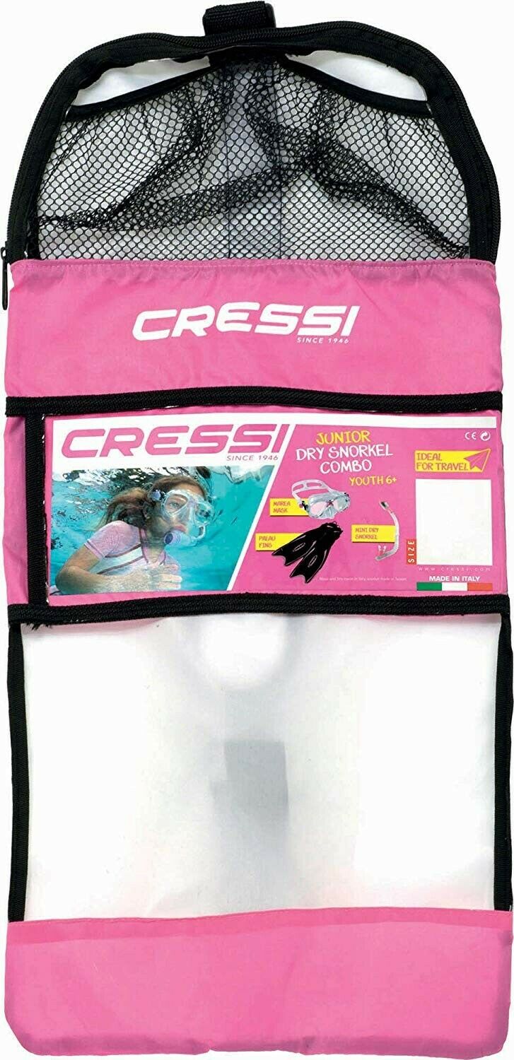 Cressi Palau Kid Bag Schnorchelset Flossen Maske Schnorchel pink 29-32 32-35 ros – Bild 9