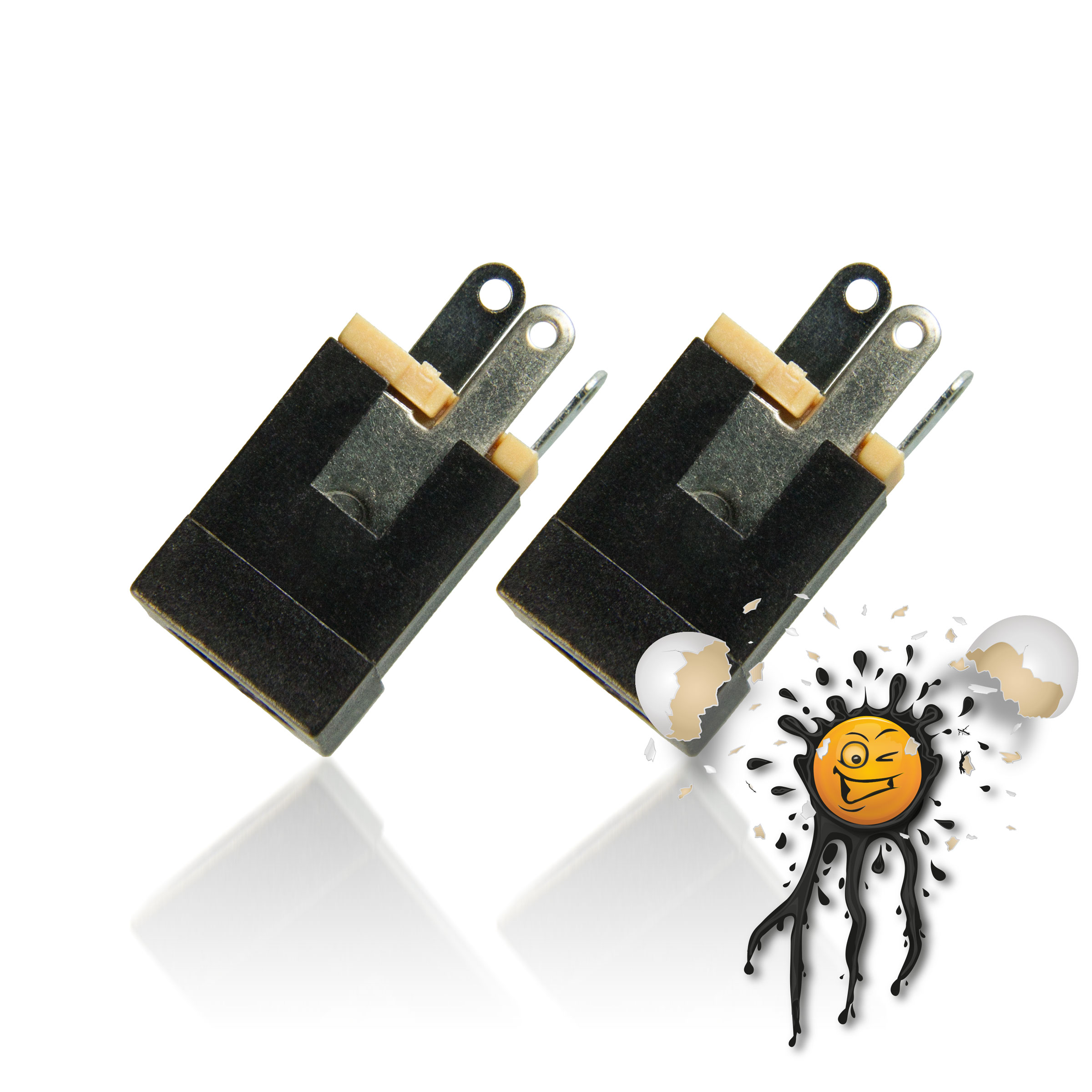 2 x vertikaler Hohlstecker Anschluß DC Buchse Barrel Jack 5,5×2,5 – Bild 3