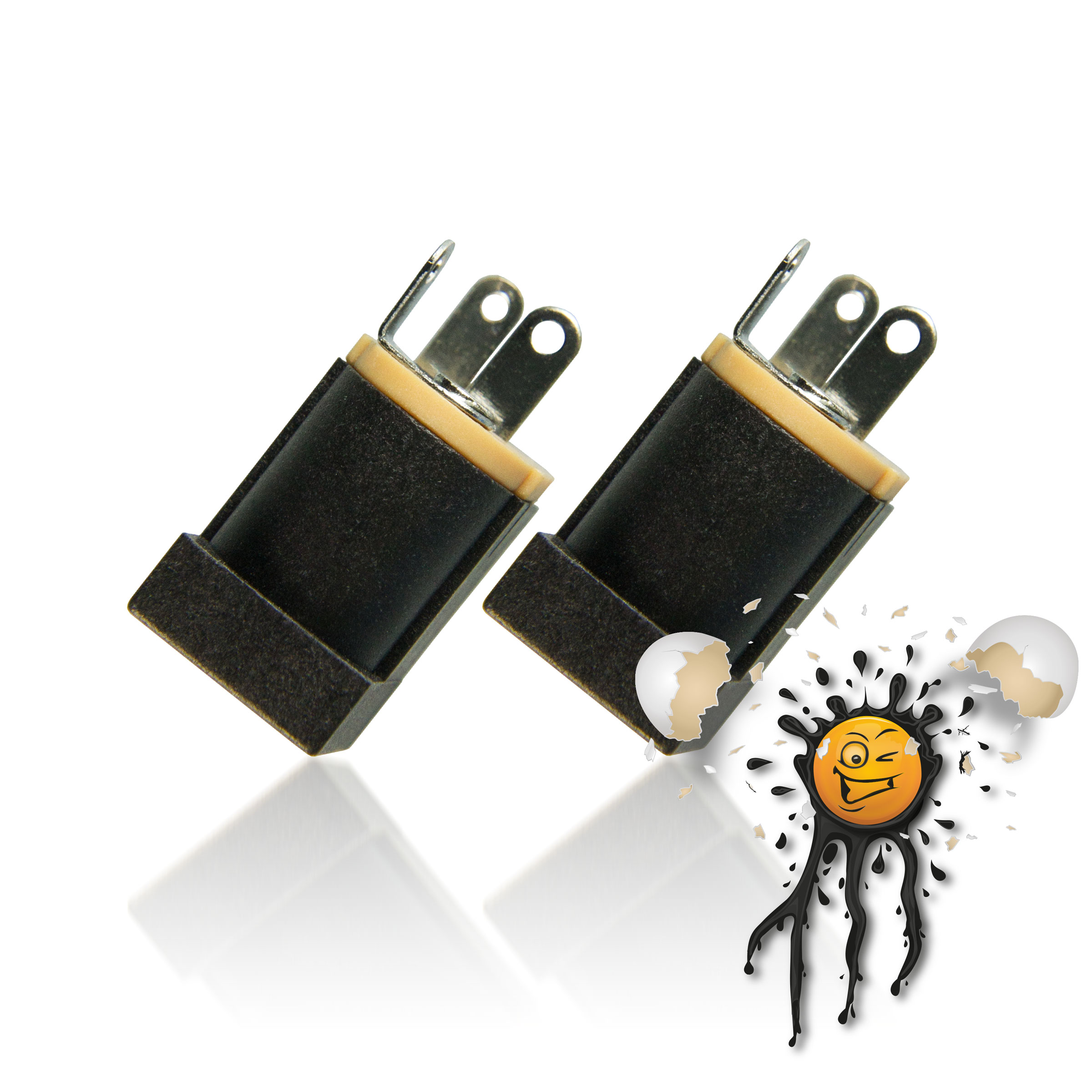 2 x vertikaler Hohlstecker Anschluß DC Buchse Barrel Jack 5,5×2,5 – Bild 4