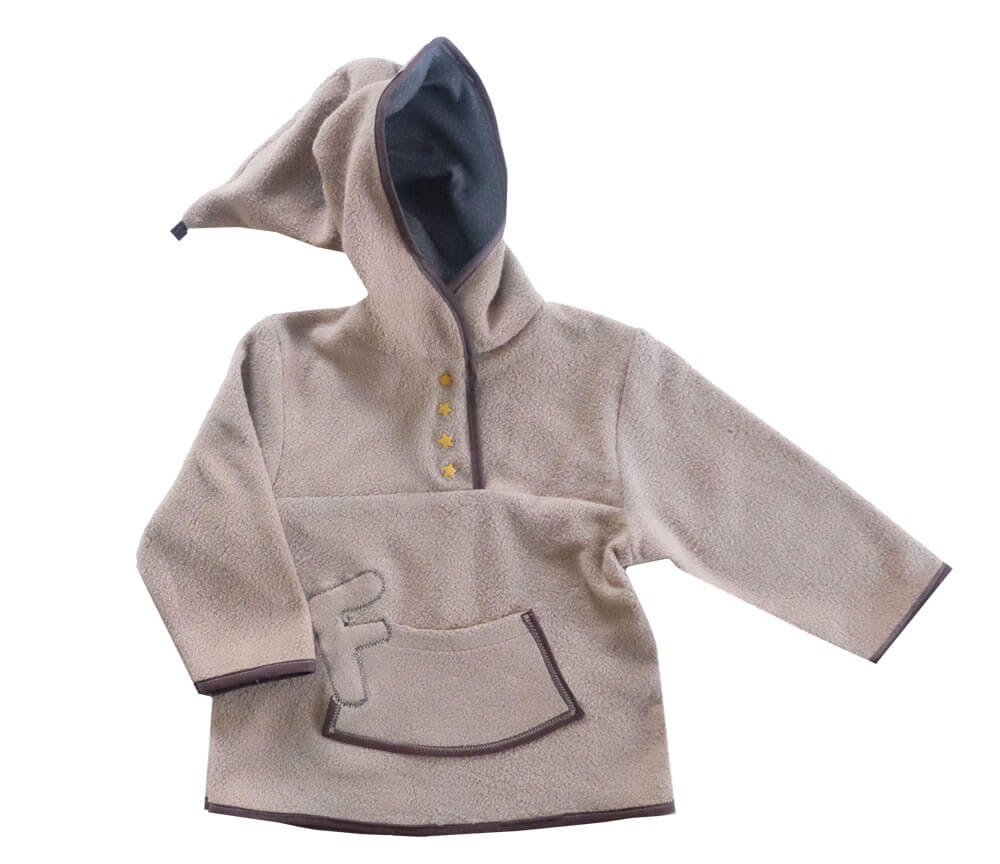 Sweatshirtstoff, Teddystoffoptik, dehnbar, weich und kuschelig – Grau – Bild 8