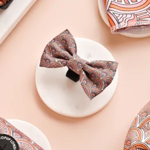 Hunde-Fliege, retro sunset orange