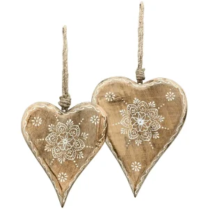 Dekohänger Herzblüte Holz