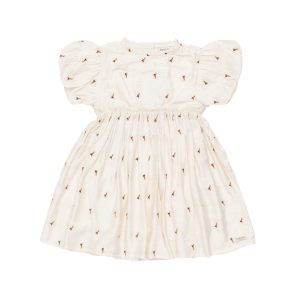 Donsje Amsterdam – Kleid „CLARIZE BEES“, warm white