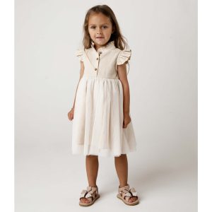 Donsje Amsterdam – Kleid „FLEURANCE“, soft-sand (3-4J.)