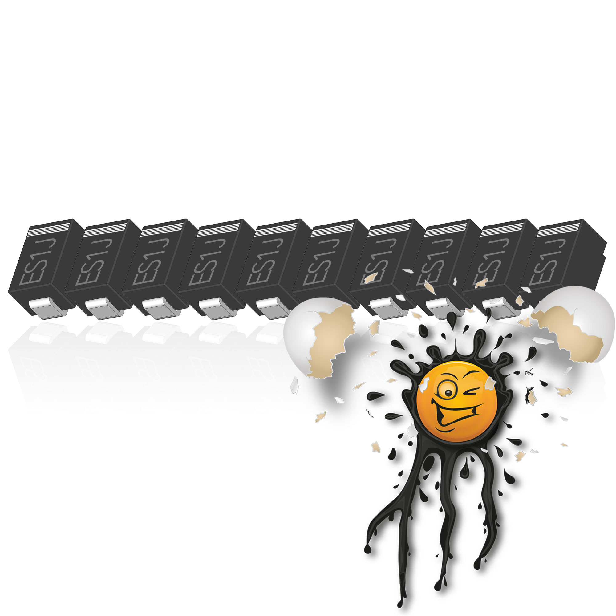 10 x DO214 SMD Schottky Rectifier Diode – Bild 3