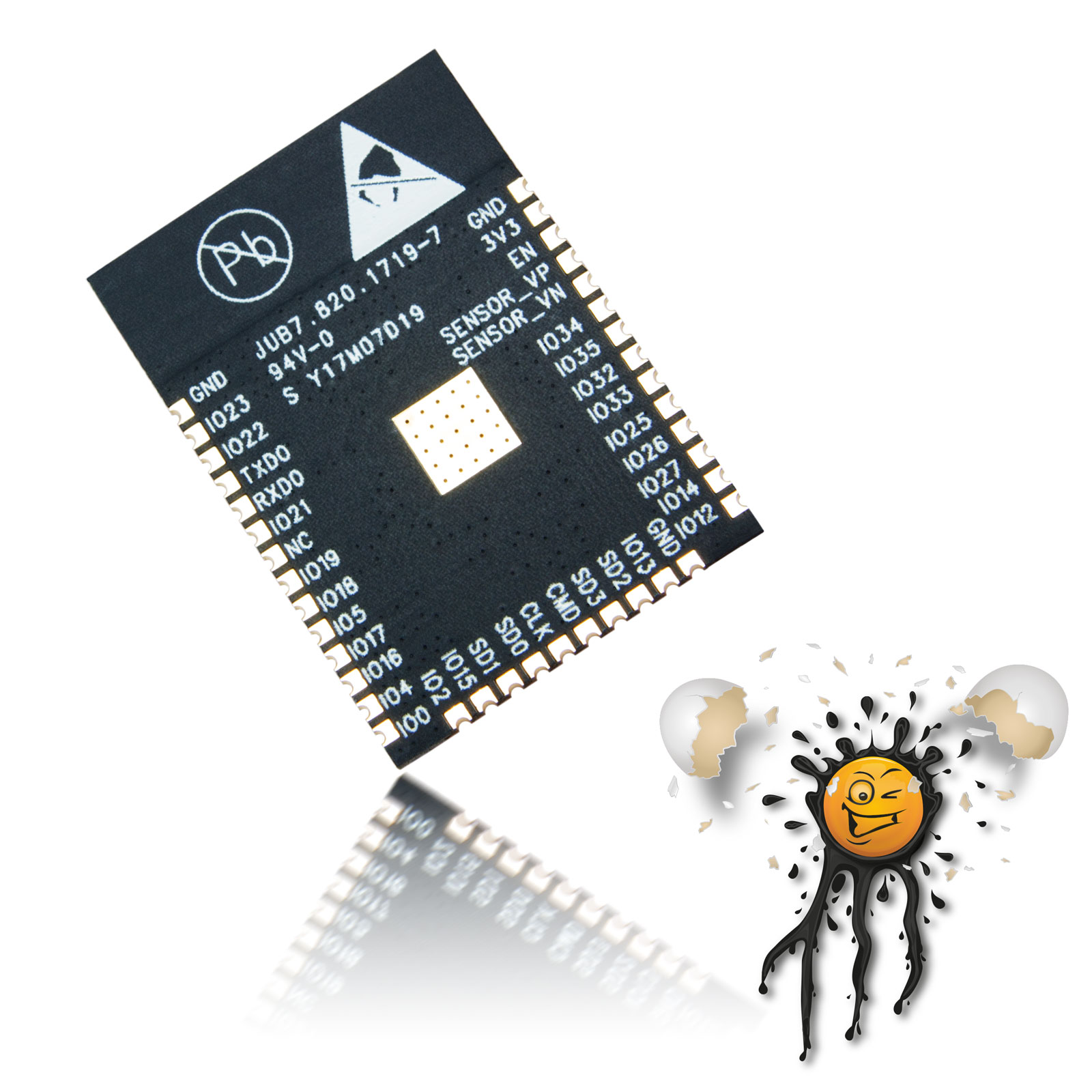 ESP32 WROOM Development Set 90×70 Dev. Board + Pins + Widerstände – Bild 3