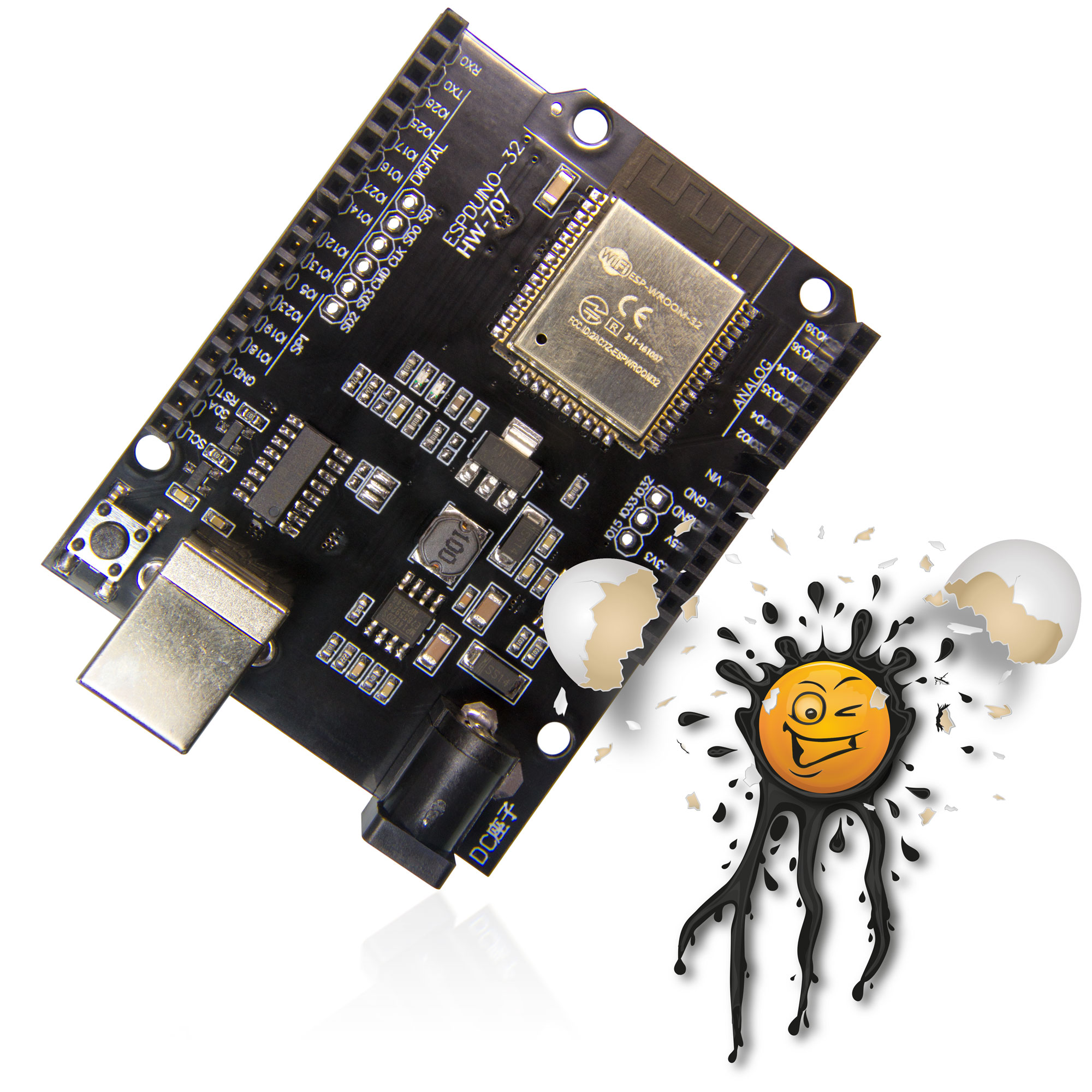 ESPDUINO-32 ESP32 Wemos D1 UNO D1 WROOM32 USB 2.0 USB Micro – Bild 4