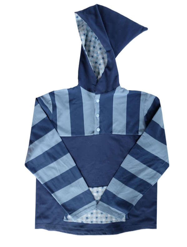 French Terry, unifarben Blau, Mittelblau, Sweatshirtstoff brushed – Bild 8