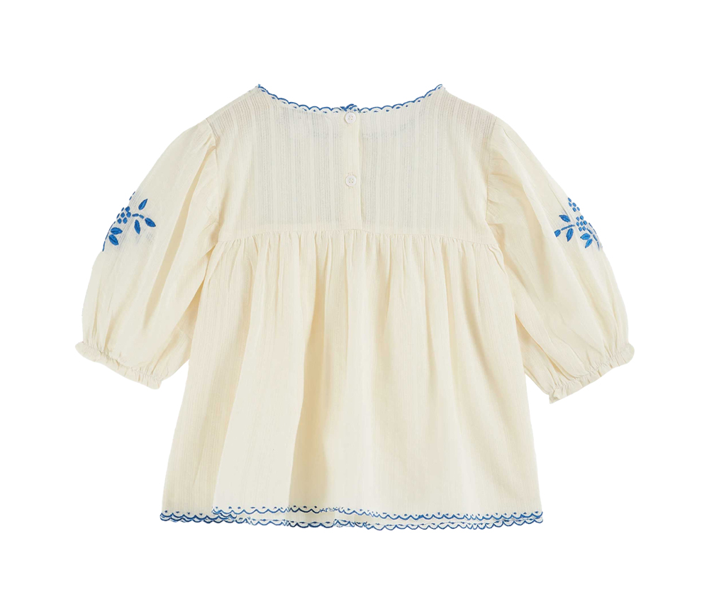 EMILE & IDA – Bluse, ‚BRODEE‘, Ecru, Baumwolle – Bild 7