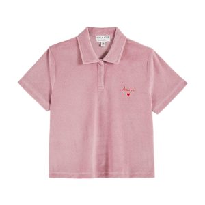EMILE & IDA – Polo T-Shirt, Frotee, Flieder