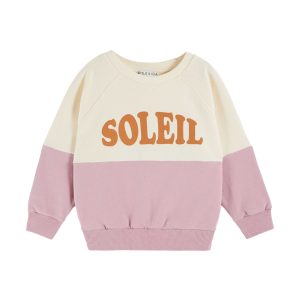 EMILE & IDA – Sweatshirt, ‚SOLEIL‘, Colour-Block, Biobaumwolle