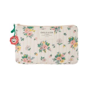 EMILE & IDA – Schminktasche / Mäppchen ‚PRINTEMPS ROSE‘, flowers