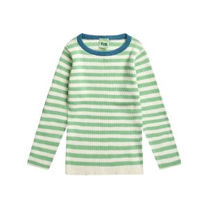 FUB – Longsleeve Rib, ecru/emerald, Biobaumwolle