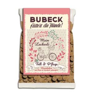 Bubeck Hundekekse FELL & PFLEGE, getreidefrei (Kartoffelflocken, Entenfleisch, Liebstöckel, Bierhefe, Heilerde, Seealgenmehl)