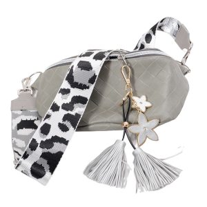 Nähpaket – Tasche Tarika – Flechtleder Grau