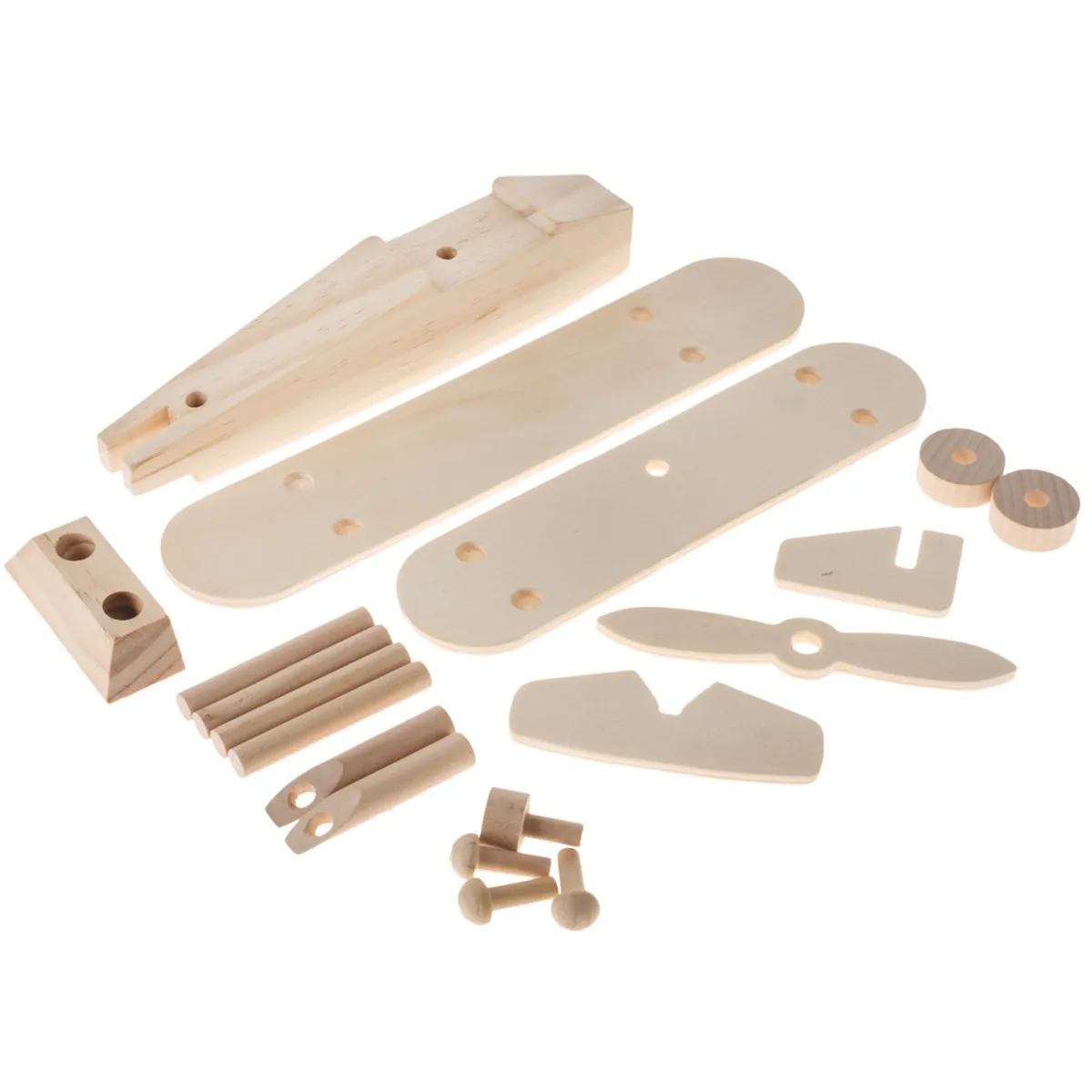 Flugzeug Doppeldecker vorgefertigter Holzbausatz Holz Bausatz Kinder ab 7 Jahre – Bild 3