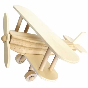 Flugzeug Doppeldecker vorgefertigter Holzbausatz Holz Bausatz Kinder ab 7 Jahre