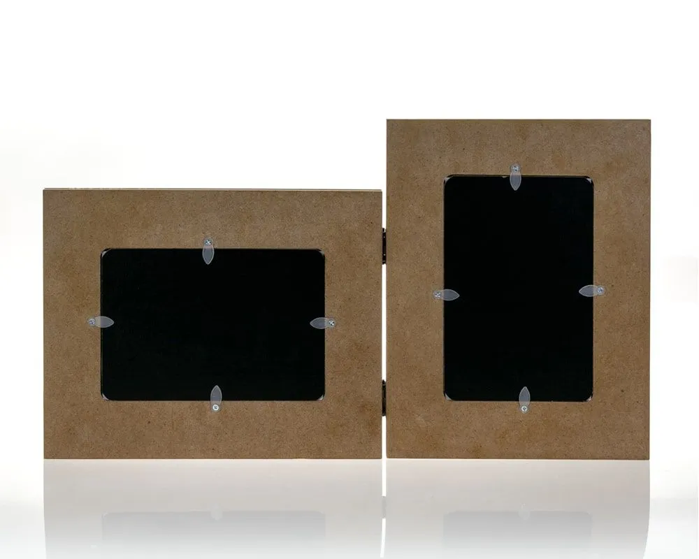 Fotocollage Wechselrahmen 3D Herzdekor Holzrahmen Natur weiß – 1 Stk 10×15 cm – Bild 6