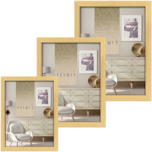 Fotorahmen Bilderrahmen Fotos & Bilder Rahmen Maserung Holz braun 1 Stk 3 Formate