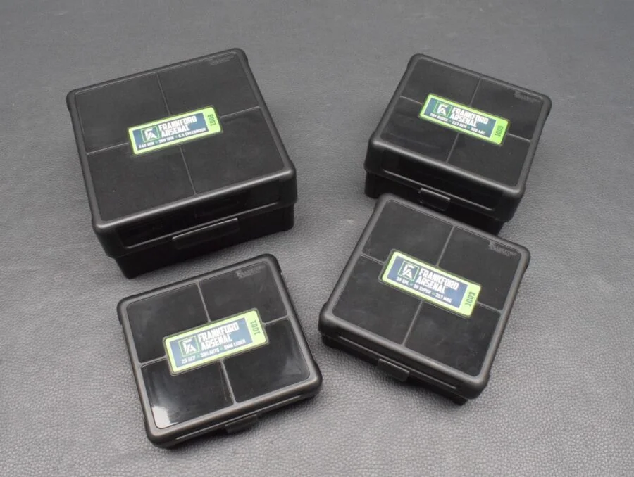 Frankford Arsenal Munitionsbox #1005 mit Scharnier, für 100 Patronen Kal. .17 Rem., .222 5,6×50 Neuware zum Sonderpreis 3er-Set – Bild 2