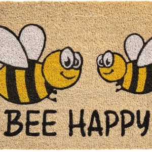 Fußmatte Kokosmatte Indoor bedruckt Bienen & Bee Happy 1 Stk – 40×60 cm