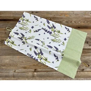 Geschirrtuch LAVINA Trockentuch Baumwolle Lavendel grün kariert