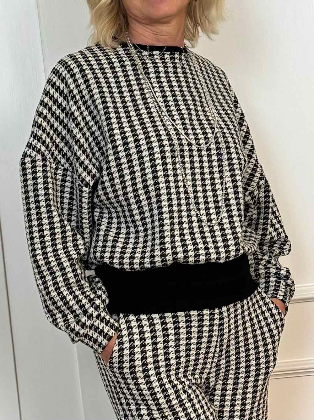 Jersey, Ottoman, große Musterung Glencheck Karo – Bild 6