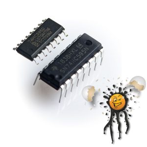 2 Stk. pcs. 74HC595 Schieberegister Shift Out DIP-16 SOP-16 IC