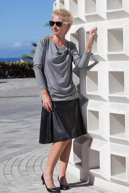 Elastisches Kunstleder, Vintageleder, leicht fallend, Rosa – Bild 5