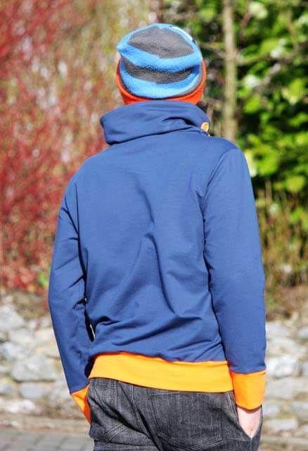 French Terry, unifarben Blau, Mittelblau, Sweatshirtstoff brushed – Bild 6