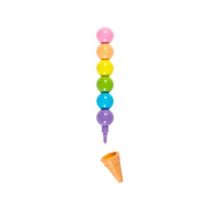 OOLY – Buntstifte „Rainbow Icecream Scoop“, radierbar mit Vanilla Duft, 6er Set