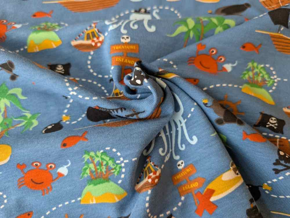 Jersey, Piratenmotiv Blau – Jeansblau – Bild 7