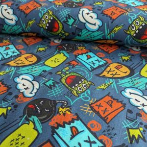 Jersey, bunte Monster und Handgranaten