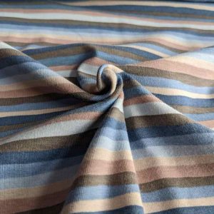 Jersey, Streifen Mint Blau Beige