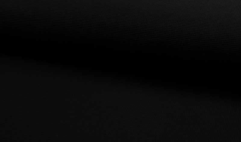 Waffeljersey, Jersey mit kleinem Waffelmuster – Schwarz