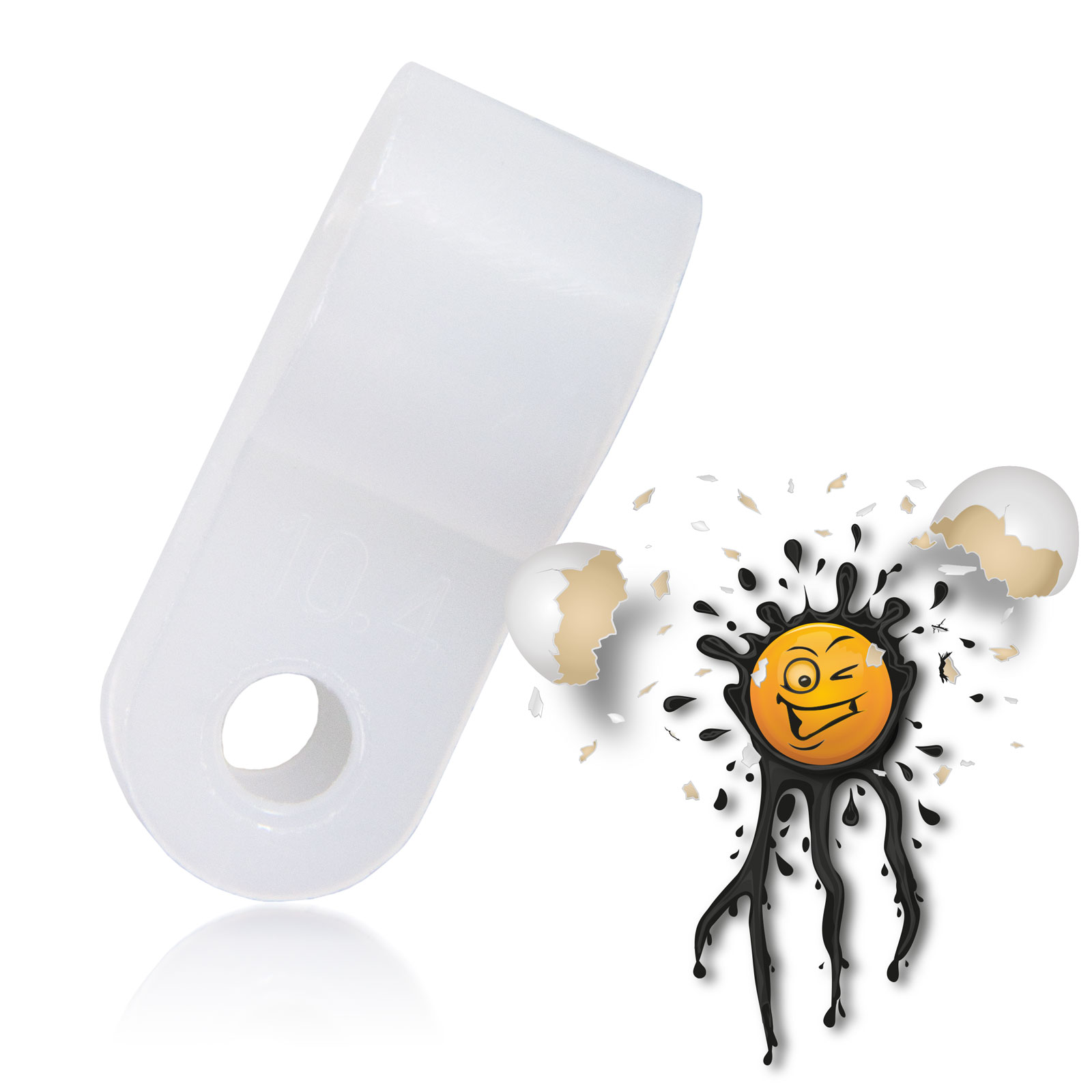 10 x Nylon R Clip Kabelklemme ø 3.3 5.3 6.4 8.4 10.4 13.2 mm Kabelfixierung – Bild 7