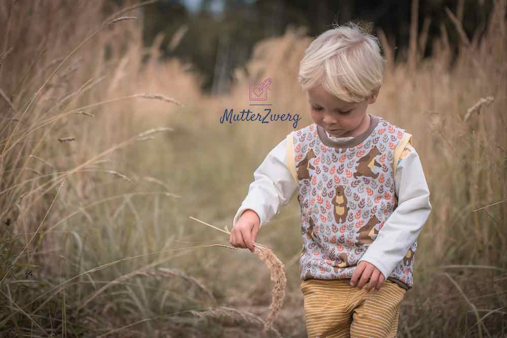 Jersey, unregelmäßige Streifen in Mauve / Weiß – Bild 7