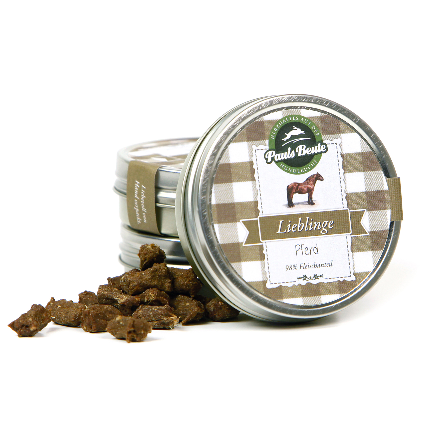 Pauls Beute Leckerli-Dose (98% Fleischanteil), Pferd – Bild 2