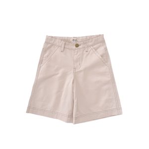 LongLiveTheQueen – Bermuda Jeans Canvas, White, Baumwolle