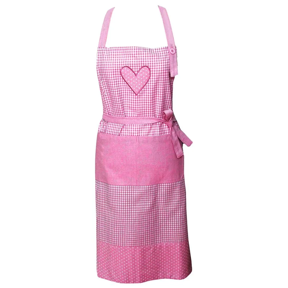 Latzschürzen Schürzen Kochschürzen Landhaus Premium LINA Karo Tasche & Herz 3 Farben – Bild 4