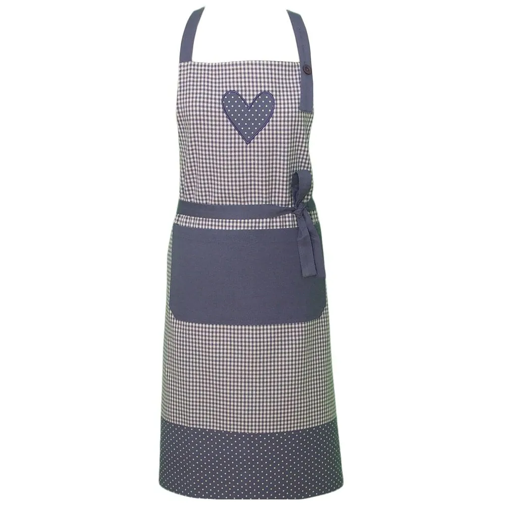Latzschürzen Schürzen Kochschürzen Landhaus Premium LINA Karo Tasche & Herz 3 Farben – Bild 5