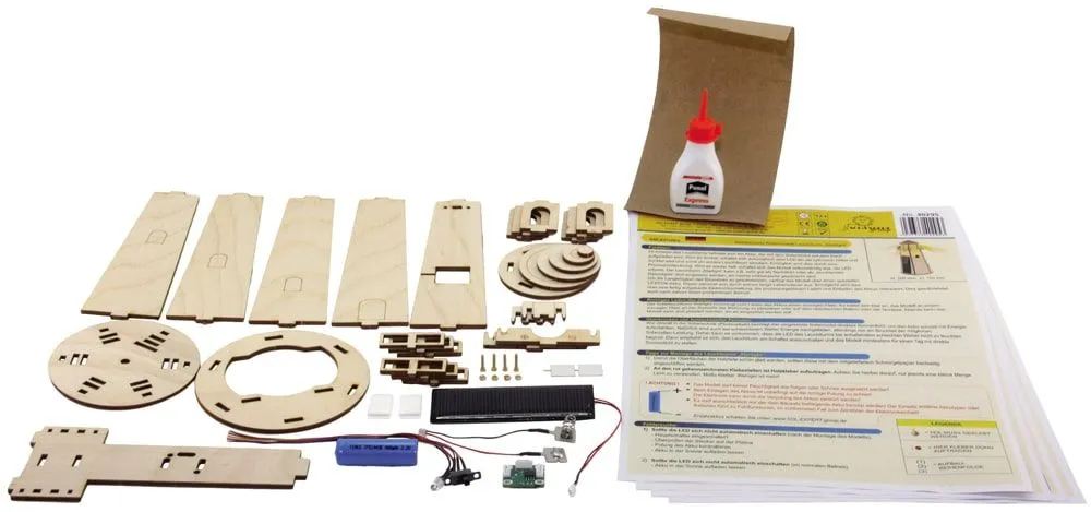 Leuchtturm Bausatz Sternenlicht mit Solarantrieb Bastelset für Kinder ab 12 J. – Bild 3