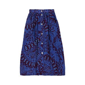 Sisters Department – Rock lang, blue & bordeaux, Viskose